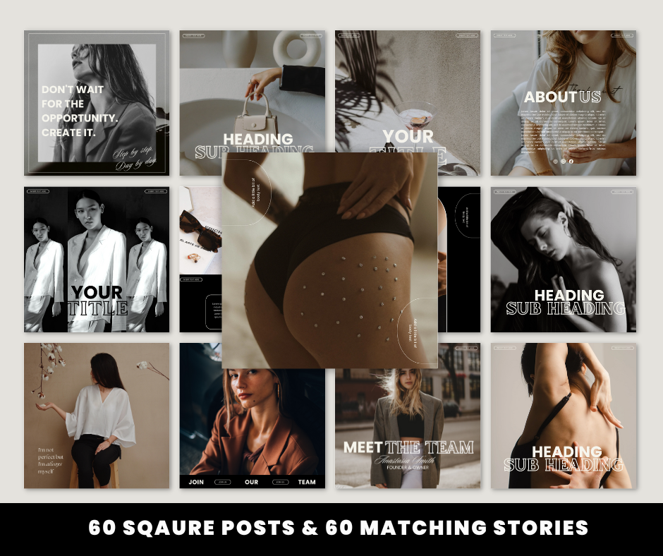 LUNA Bundle - 120 POSTS & STORIES + EBOOK + MOCKUPS