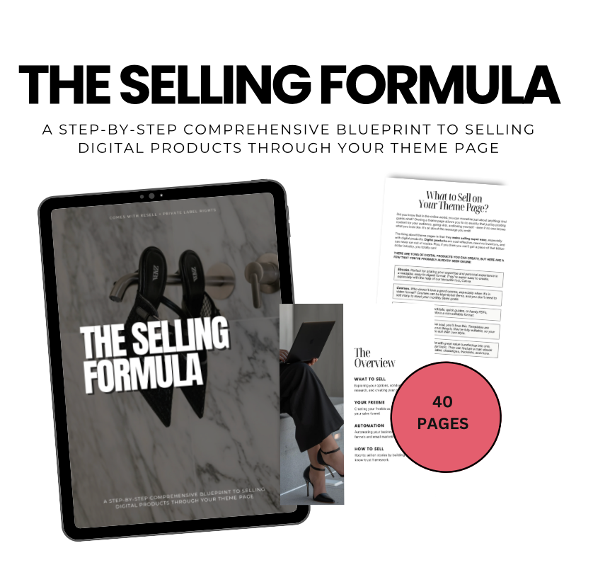 The Selling Formula | How to sell digital products with INSTAGRAM
