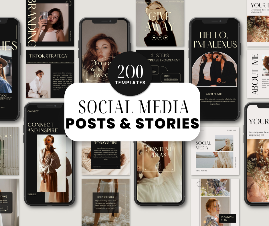 NAOMI Bundle - 120 POSTS & STORIES + EBOOK + MOCKUPS