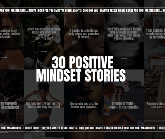 30 Positive Mindset INSTAGRAM Stories with MRR