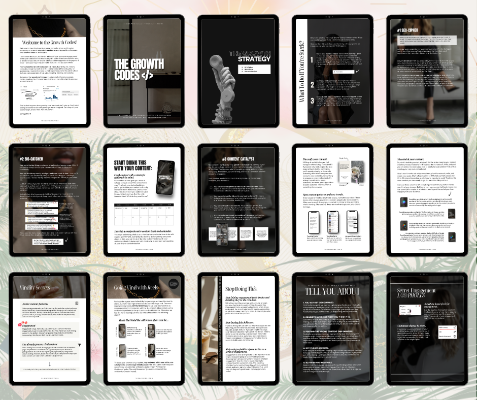 The Growth Codes | How to grow your IG theme page organically in 90 days!