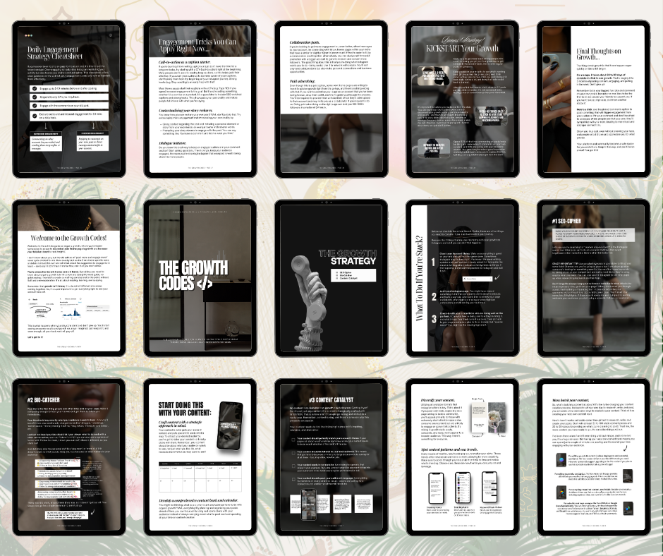 The Growth Codes | How to grow your IG theme page organically in 90 days!