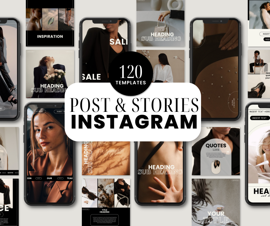 LUNA Bundle - 120 POSTS & STORIES + EBOOK + MOCKUPS