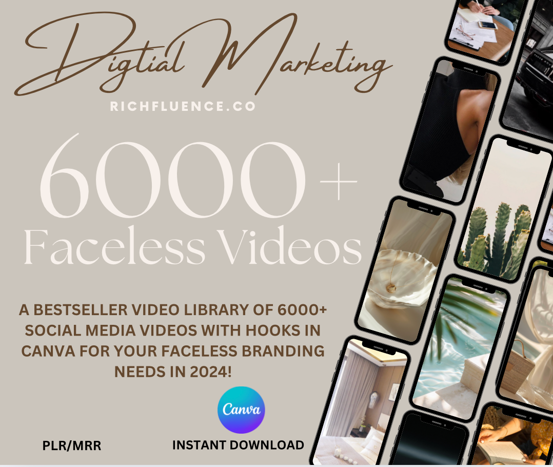 6000+ HIGH QUALITY FACELESS VIDEOS FOR SOCIAL MEDIA + BONUSES