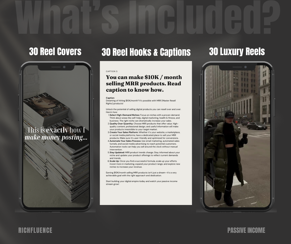 Vol 1. Instagram Reels, Hooks, Captions & Reel Covers